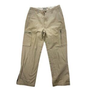 Polo Jeans Co Men’s 38 Beige Cargo Pants Cotton Utility Zip Pocket Casual Pants